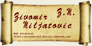 Živomir Miljatović vizit kartica